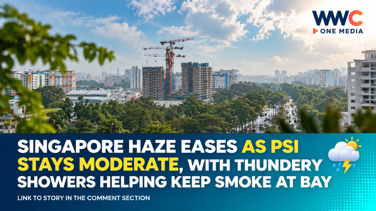 Singapore Haze Eases as PSI Stays Moderate, With Thundery Showers Helping Keep Smoke at Bay