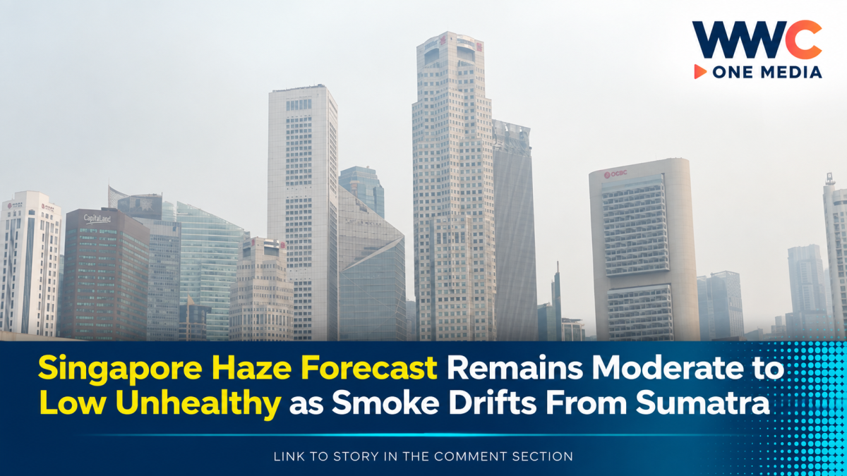 Singapore Haze Forecast Remains Moderate to Low Unhealthy as Smoke Drifts From Sumatra