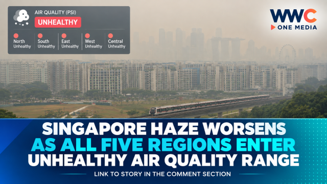 Singapore Haze Worsens as All Five Regions Enter Unhealthy Air Quality Range