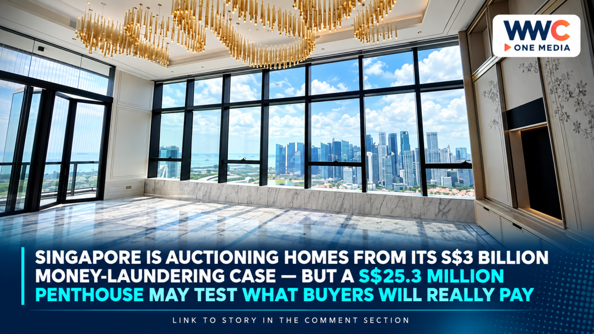 Singapore Is Auctioning Homes From Its S$3 Billion Money-Laundering Case — But a S$25.3 Million Penthouse May Test What Buyers Will Really Pay