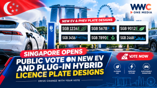 Singapore Opens Public Vote on New EV and Plug-In Hybrid Licence Plate Designs