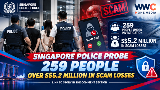 Singapore Police Probe 259 People Over S$5.2 Million in Scam Losses