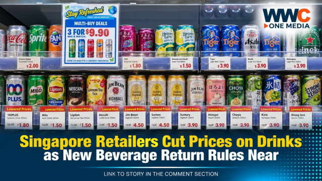 Singapore Retailers Cut Prices on Drinks as New Beverage Return Rules Near