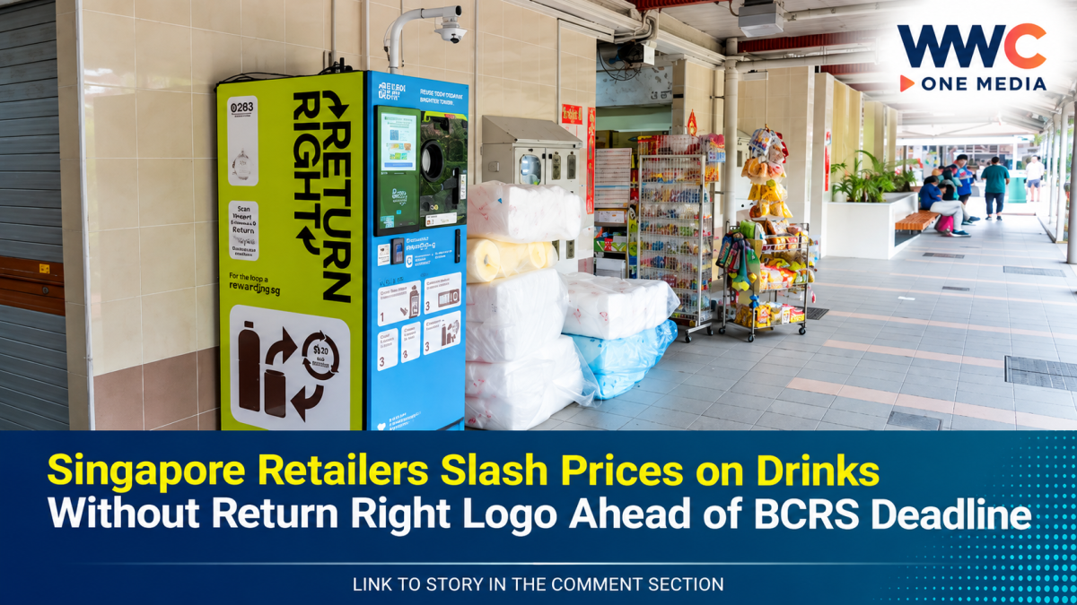 Singapore Retailers Slash Prices on Drinks Without Return Right Logo Ahead of BCRS Deadline