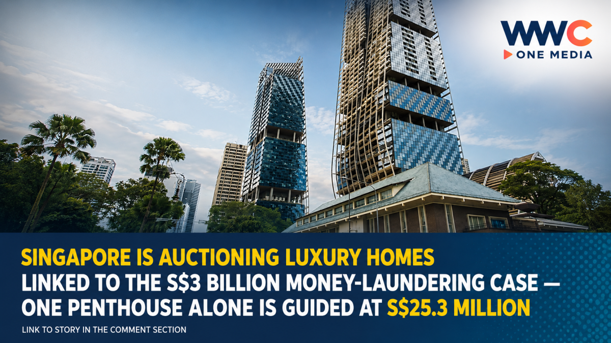 Singapore Is Auctioning Luxury Homes Linked to the S$3 Billion Money-Laundering Case — One Penthouse Alone Is Guided at S$25.3 Million