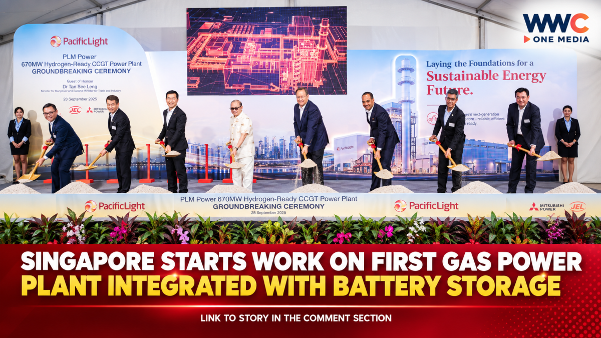 Singapore Starts Work on First Gas Power Plant Integrated With Battery Storage