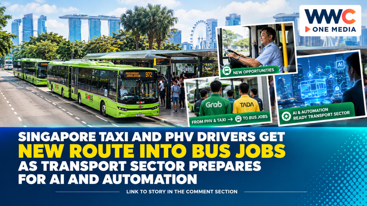 Singapore Taxi and PHV Drivers Get New Route Into Bus Jobs as Transport Sector Prepares for AI and Automation