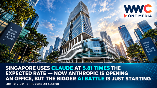 Singapore Uses Claude at 5.81 Times the Expected Rate — Now Anthropic Is Opening an Office, but the Bigger AI Battle Is Just Starting