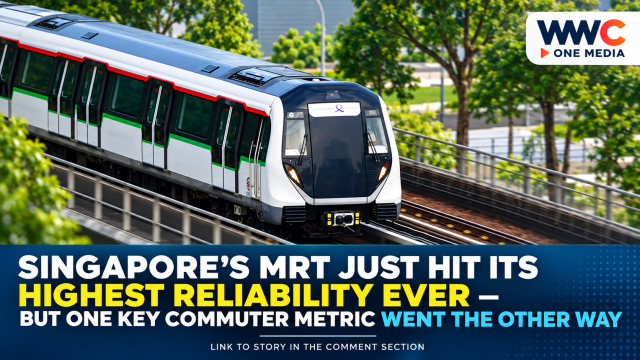 Singapore’s MRT Just Hit Its Highest Reliability Ever — But One Key Commuter Metric Went the Other Way