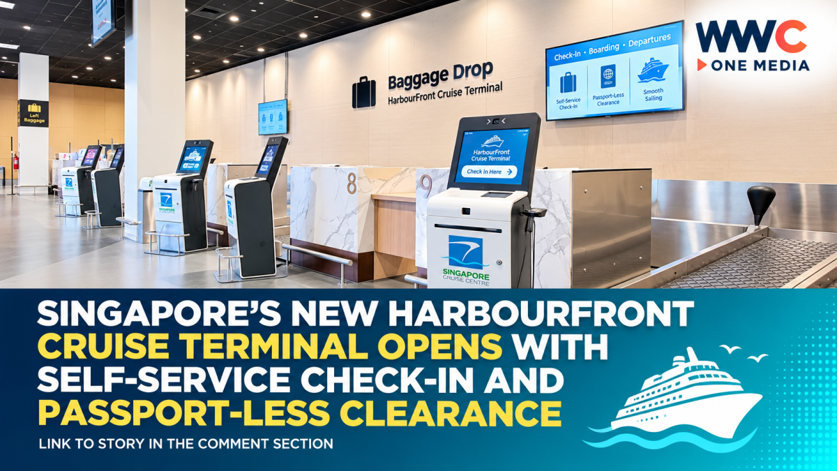 Singapore’s New HarbourFront Cruise Terminal Opens With Self-Service Check-In and Passport-Less Clearance