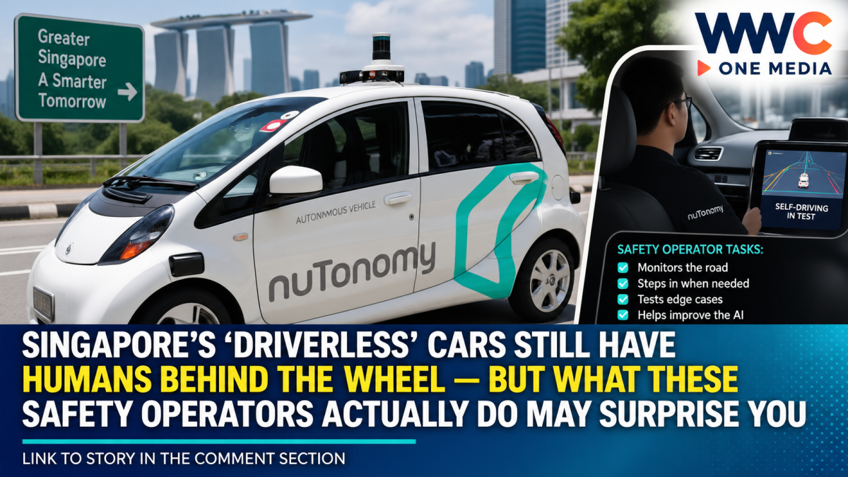 Singapore’s ‘Driverless’ Cars Still Have Humans Behind the Wheel — But What These Safety Operators Actually Do May Surprise You