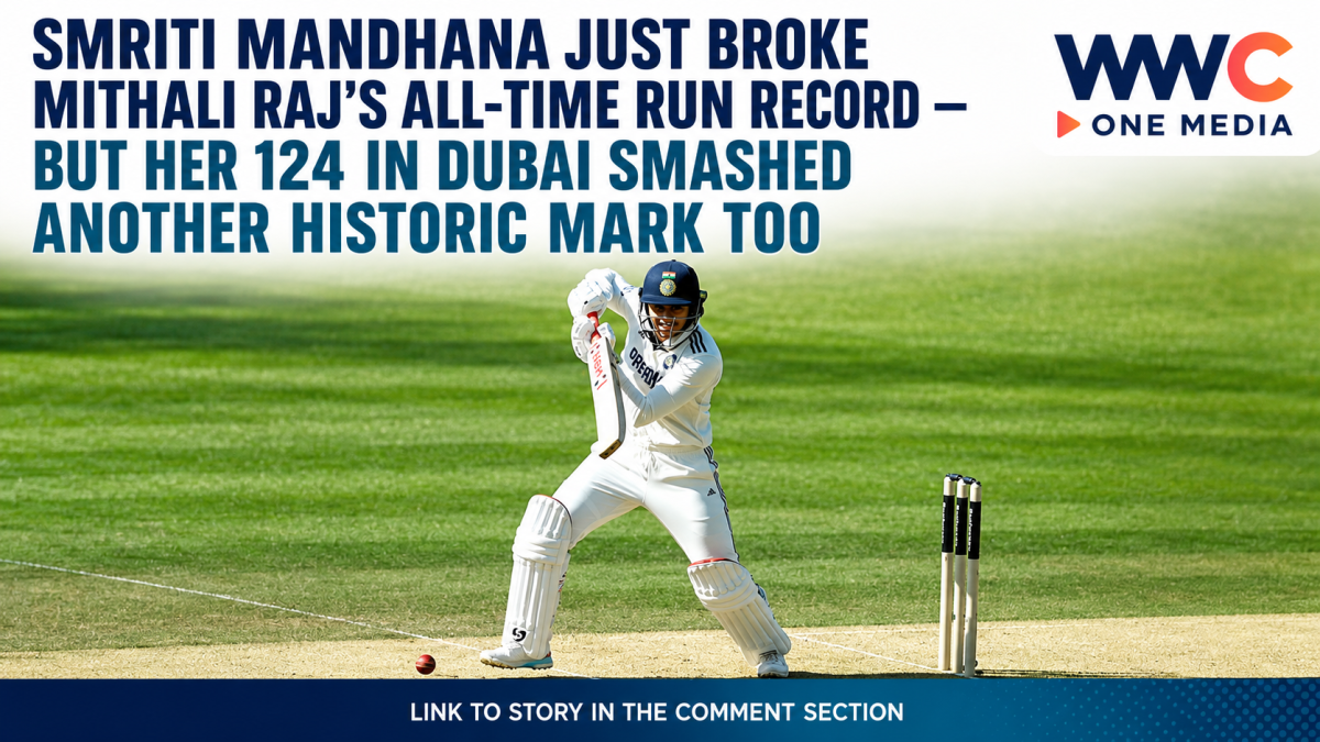 Smriti Mandhana Just Broke Mithali Raj’s All-Time Run Record — But Her 124 in Dubai Smashed Another Historic Mark Too