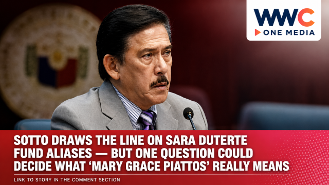 Sotto Draws the Line on Sara Duterte Fund Aliases — But One Question Could Decide What ‘Mary Grace Piattos’ Really Means