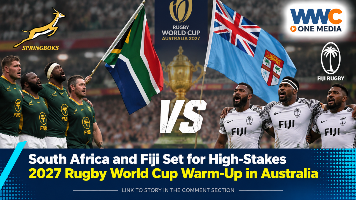 South Africa and Fiji Set for High-Stakes 2027 Rugby World Cup Warm-Up in Australia