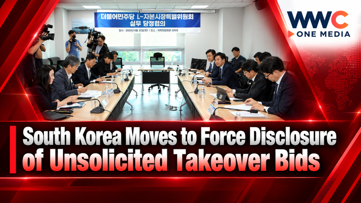 South Korea Moves to Force Disclosure of Unsolicited Takeover Bids