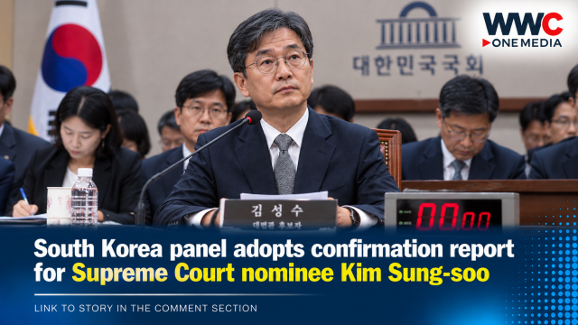 South Korea Panel Adopts Confirmation Report for Supreme Court Nominee Kim Sung-soo