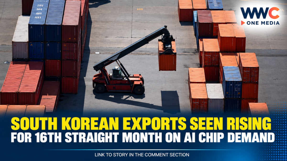 South Korean Exports Seen Rising for 16th Straight Month on AI Chip Demand