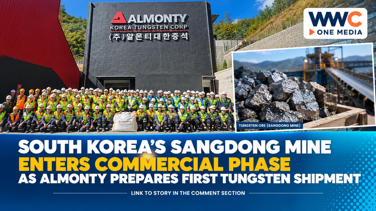 South Korea’s Sangdong Mine Enters Commercial Phase as Almonty Prepares First Tungsten Shipment