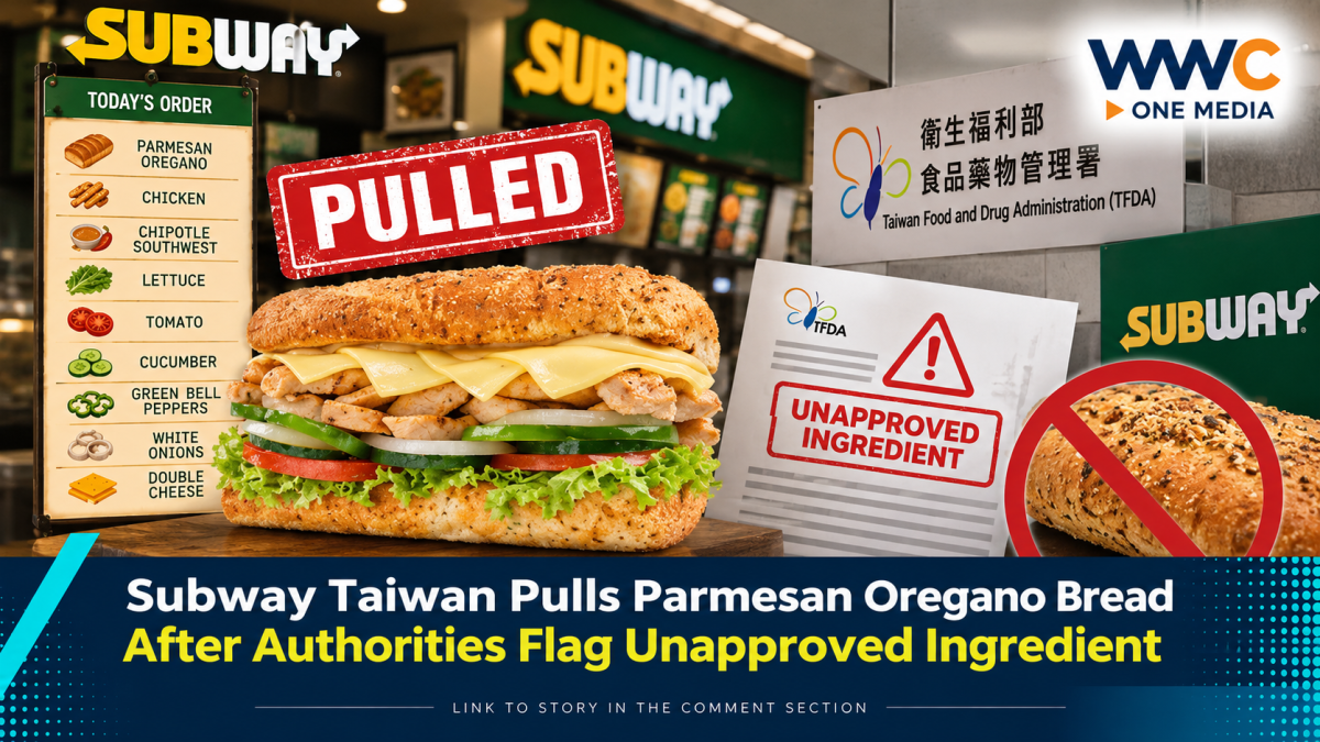Subway Taiwan Pulls Parmesan Oregano Bread After Authorities Flag Unapproved Ingredient