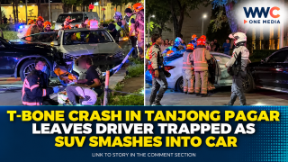 T-Bone Crash in Tanjong Pagar Leaves Driver Trapped as SUV Smashes Into Car