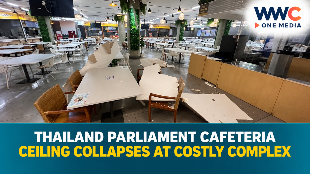 Thailand Parliament Cafeteria Ceiling Collapses at Costly Complex