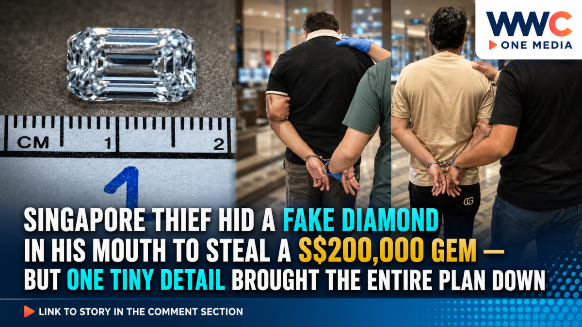 Singapore Thief Hid a Fake Diamond in His Mouth to Steal a S$200,000 Gem — But One Tiny Detail Brought the Entire Plan Down