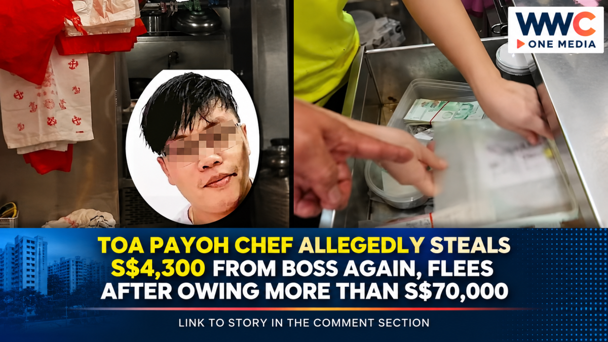 Toa Payoh Chef Allegedly Steals S$4,300 From Boss Again, Flees After Owing More Than S$70,000