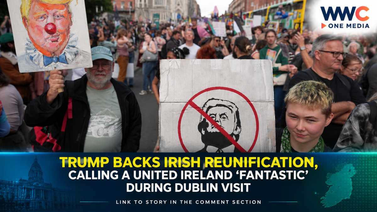 Trump Backs Irish Reunification, Calling a United Ireland ‘Fantastic’ During Dublin Visit