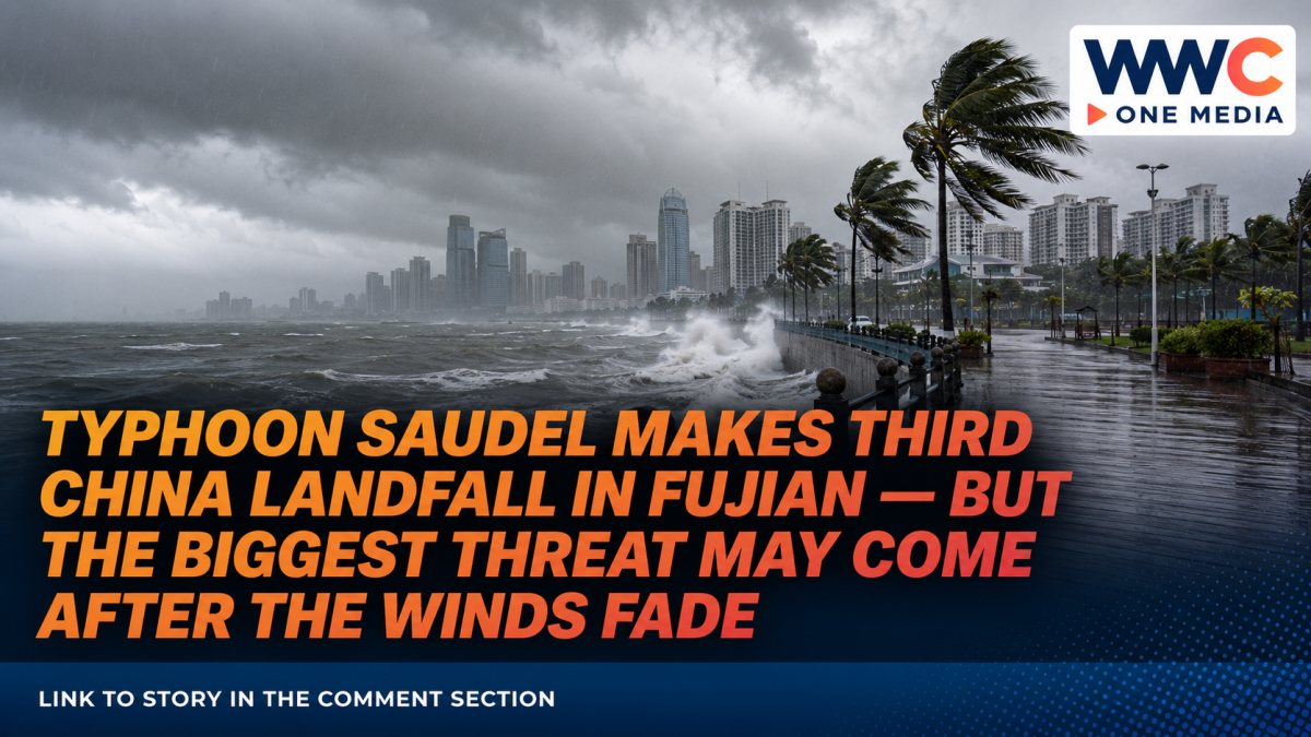 Typhoon Saudel Makes Third China Landfall in Fujian — But the Biggest Threat May Come After the Winds Fade