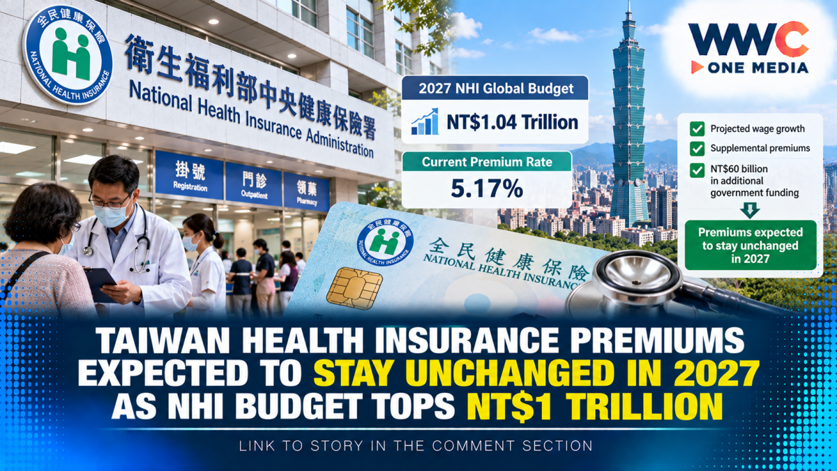 Taiwan Health Insurance Premiums Expected to Stay Unchanged in 2027 as NHI Budget Tops NT$1 Trillion