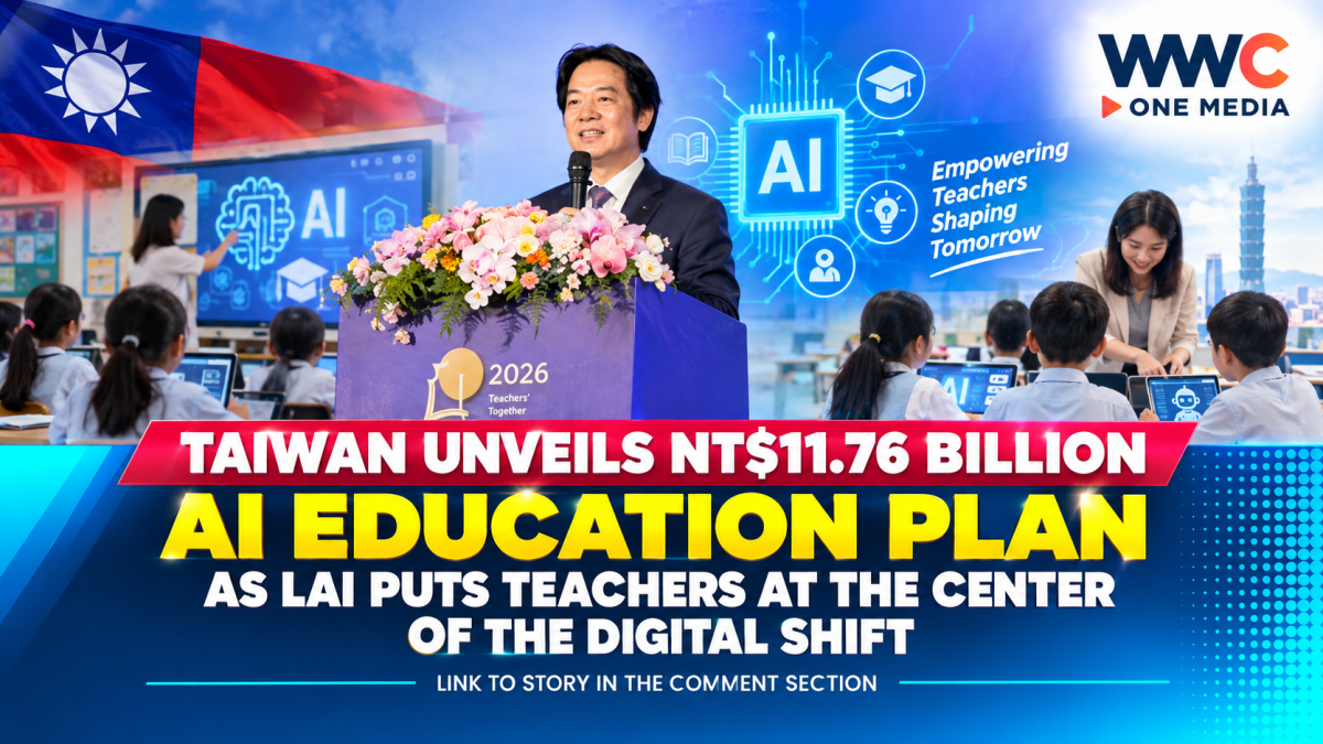 Taiwan Unveils NT$11.76 Billion AI Education Plan as Lai Puts Teachers at the Center of the Digital Shift
