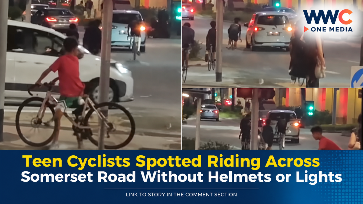Teen Cyclists Spotted Riding Across Somerset Road Without Helmets or Lights