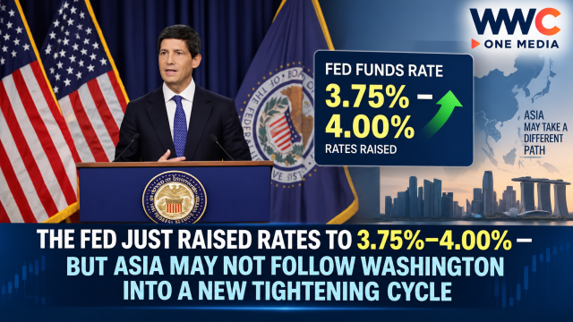 The Fed Just Raised Rates to 3.75%-4.00% — But Asia May Not Follow Washington Into a New Tightening Cycle