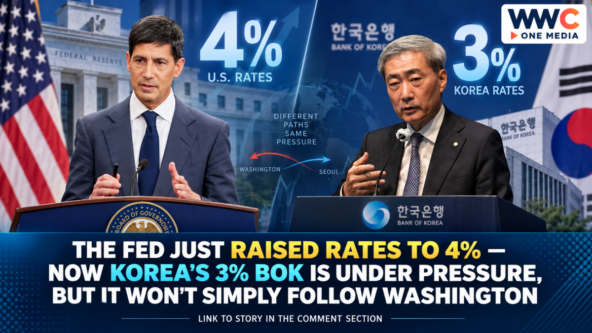 The Fed Just Raised Rates to 4% — Now Korea’s 3% BOK Is Under Pressure, But It Won’t Simply Follow Washington