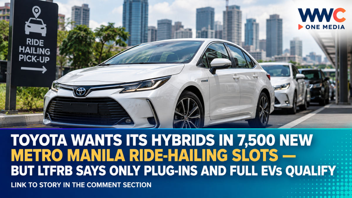 Toyota Wants Its Hybrids in 7,500 New Metro Manila Ride-Hailing Slots — But LTFRB Says Only Plug-Ins and Full EVs Qualify