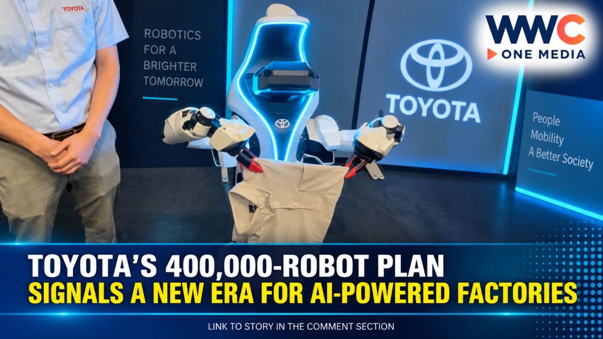 Toyota’s 400,000-Robot Plan Signals a New Era for AI-Powered Factories