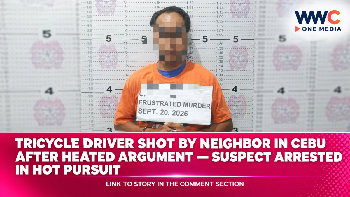 Tricycle Driver Shot by Neighbor in Cebu After Heated Argument — Suspect Arrested in Hot Pursuit