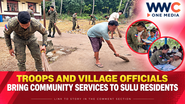 Troops and Village Officials Bring Community Services to Sulu Residents