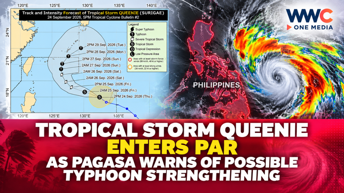 Tropical Storm Queenie Enters PAR as PAGASA Warns of Possible Typhoon Strengthening