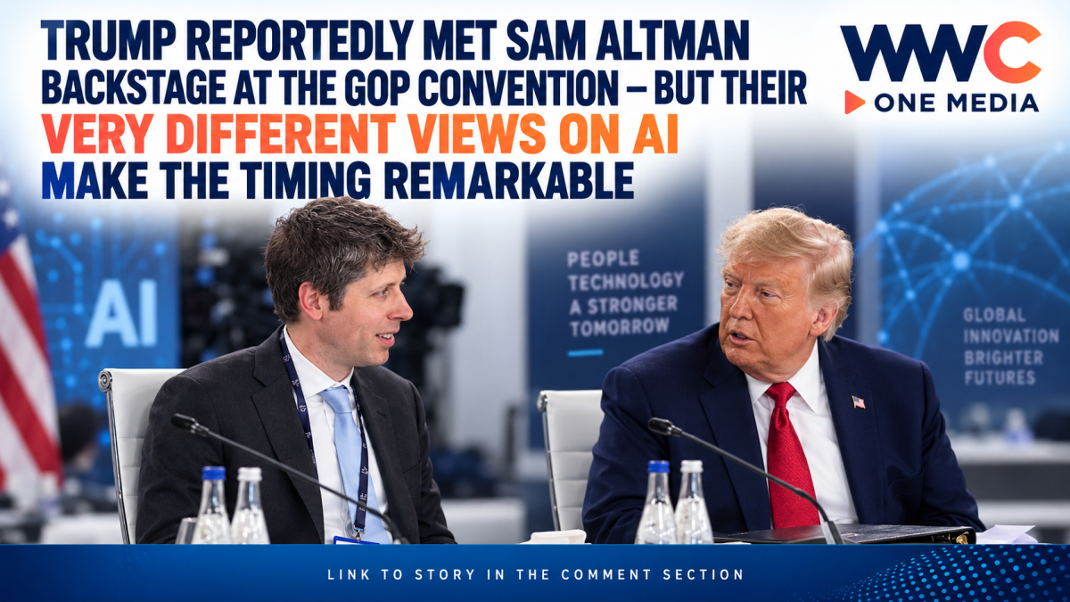 Trump Reportedly Met Sam Altman Backstage at the GOP Convention — But Their Very Different Views on AI Make the Timing Remarkable