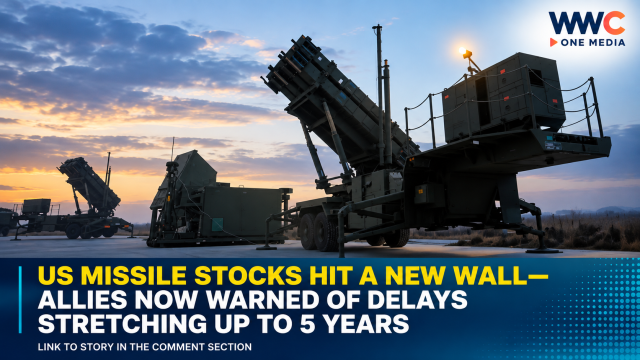 US Missile Stocks Hit a New Wall—Allies Now Warned of Delays Stretching Up to 5 Years