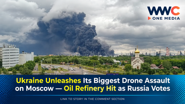Ukraine Unleashes Its Biggest Drone Assault on Moscow — Oil Refinery Hit as Russia Votes