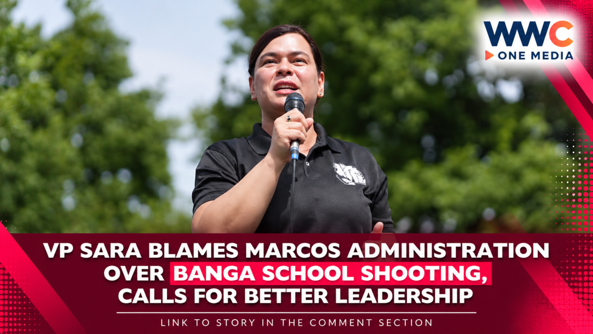 VP Sara Blames Marcos Administration Over Banga School Shooting, Calls for Better Leadership