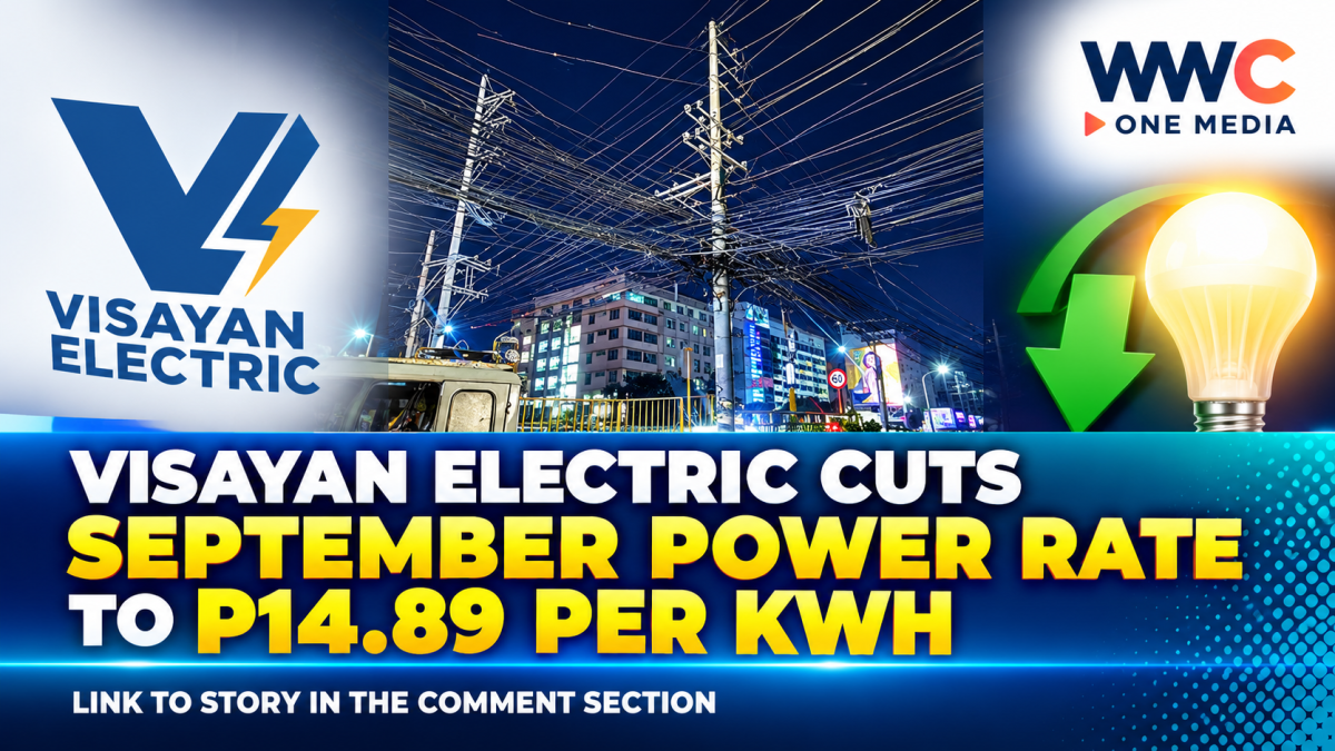 Visayan Electric Cuts September Power Rate to P14.89 per kWh