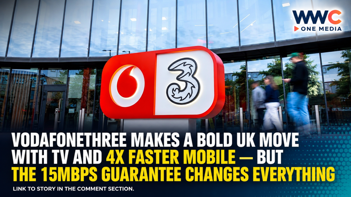 VodafoneThree Makes a Bold UK Move With TV and 4x Faster Mobile — But the 15Mbps Guarantee Changes Everything