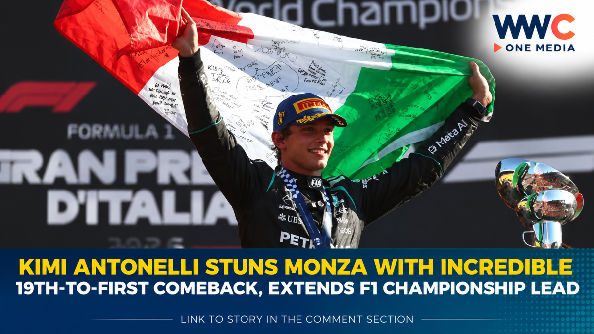 Kimi Antonelli Stuns Monza With Incredible 19th-to-First Comeback, Extends F1 Championship Lead
