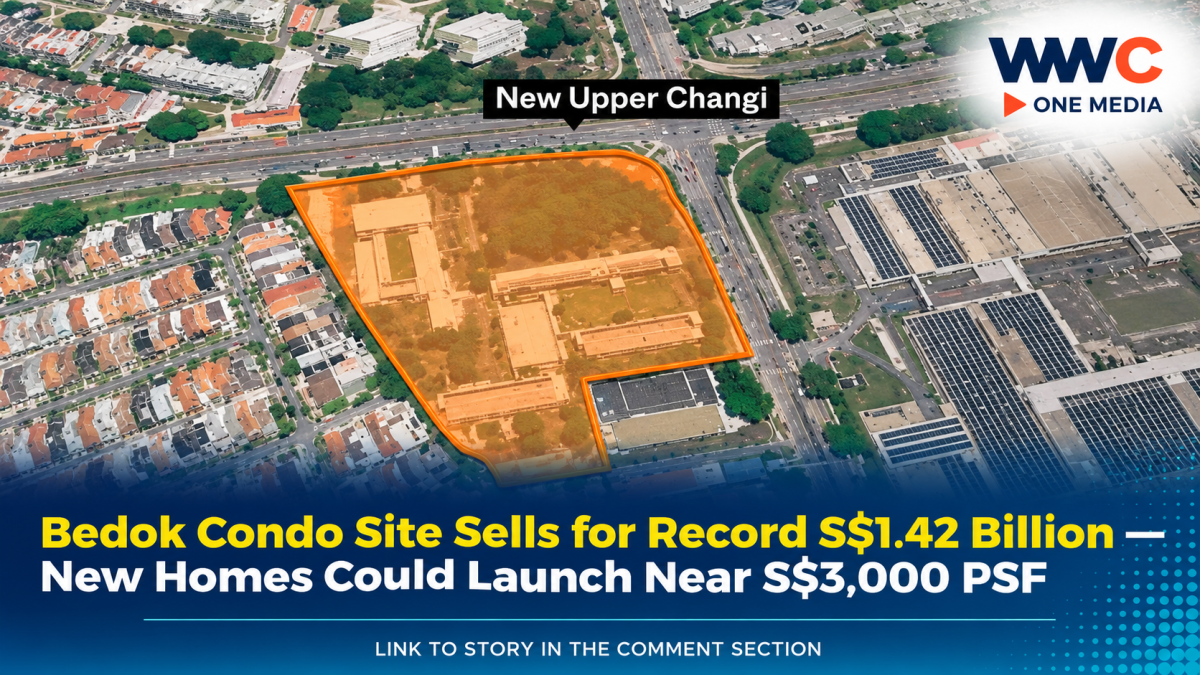 Bedok Condo Site Sells for Record S$1.42 Billion — New Homes Could Launch Near S$3,000 PSF