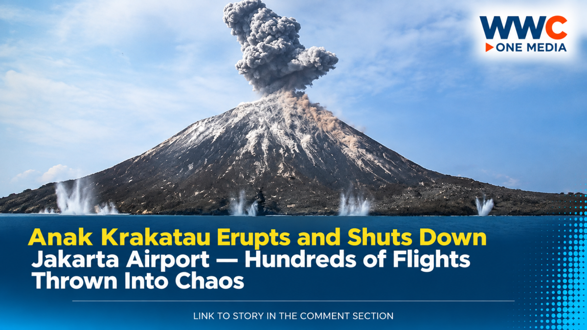 Anak Krakatau Erupts and Shuts Down Jakarta Airport — Hundreds of Flights Thrown Into Chaos