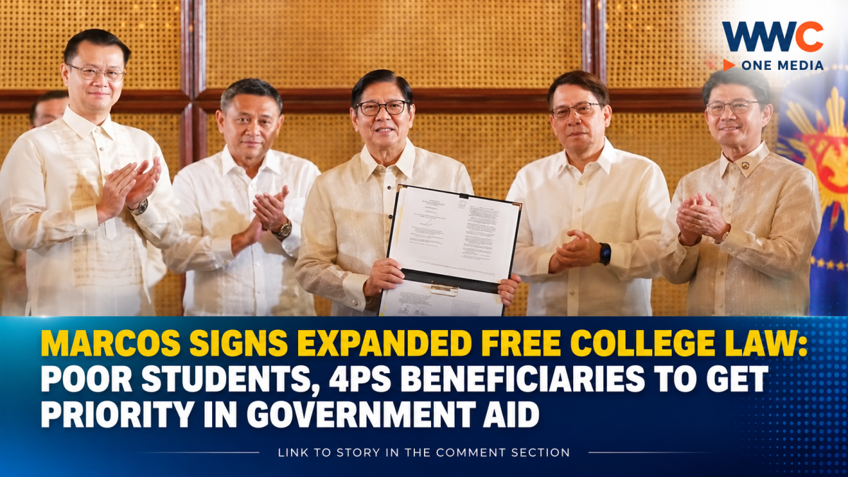 Marcos Signs Expanded Free College Law: Poor Students, 4Ps Beneficiaries to Get Priority in Government Aid