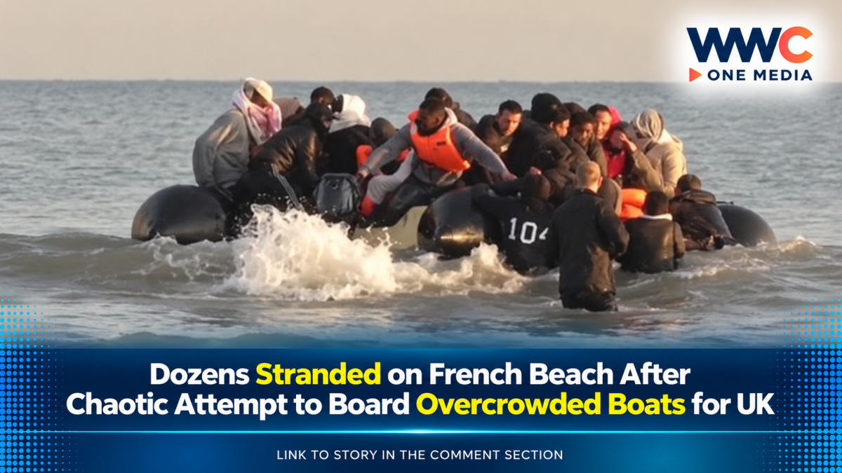 Dozens Stranded on French Beach After Chaotic Attempt to Board Overcrowded Boats for UK
